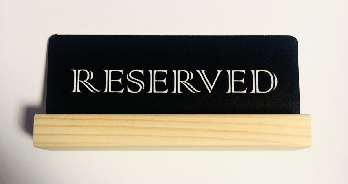 Табличка резерв/reserved 7х15 см