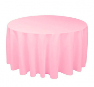 Скатерть круглая ( светло-розовая ) со швом D-320 см